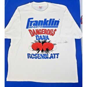 Franklin Boxing Sports Dangerous Dana Rosenbalt Signed T-Shirt Men's Size XL